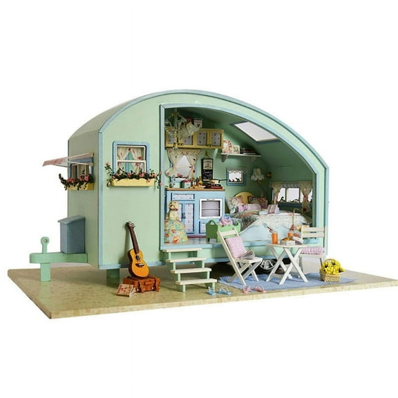 ZPAQI Assembly Tiny House Desk Decoration DIY House Interesting Gift for Girlfriends