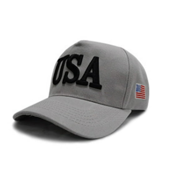 ZPAQI Baseball Cap Adjustable Size Outdoor Unisex USA American Flag Embroidery Hat