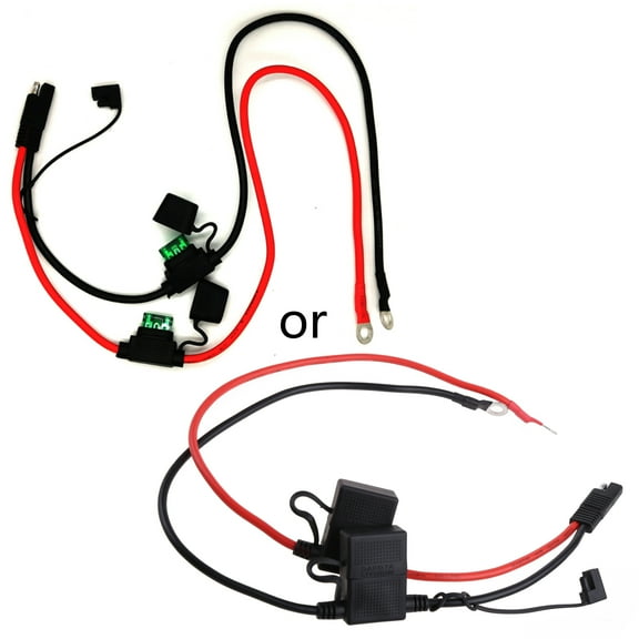 ZPAQI Battery Connector SAE to O Ring Terminal Harness Cable 10AWG 30A for Protection