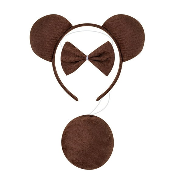 ZPAQI Bear Hair Band Headband Plush Bear Ear Hair Hoop Costume Accessory