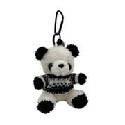ZPAQI Bear Model Keychain Pilot Panda Keyring Plush Keychains Accessory for Women Men For Valentines Day Gift