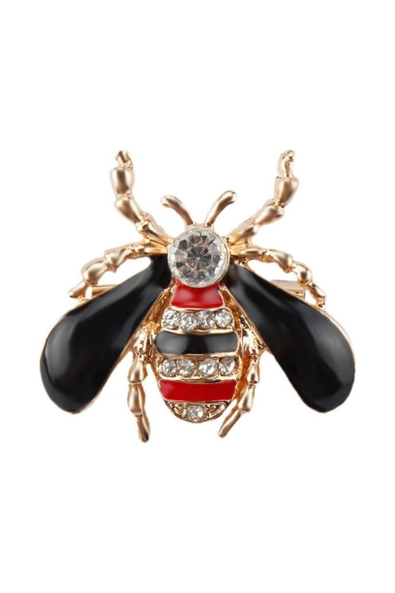 Bee Brooch Enamel for Rhinestone Bug Honey Pin Exquisite Clothes Dress Scarf Dec