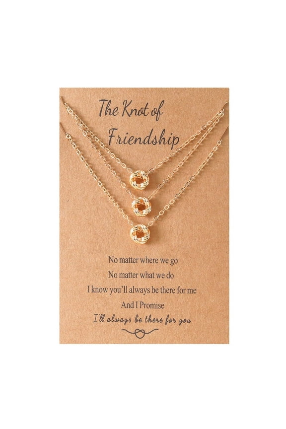 Best Friend Necklace Knot Pendant Matching Friendship Necklaces Jewelry