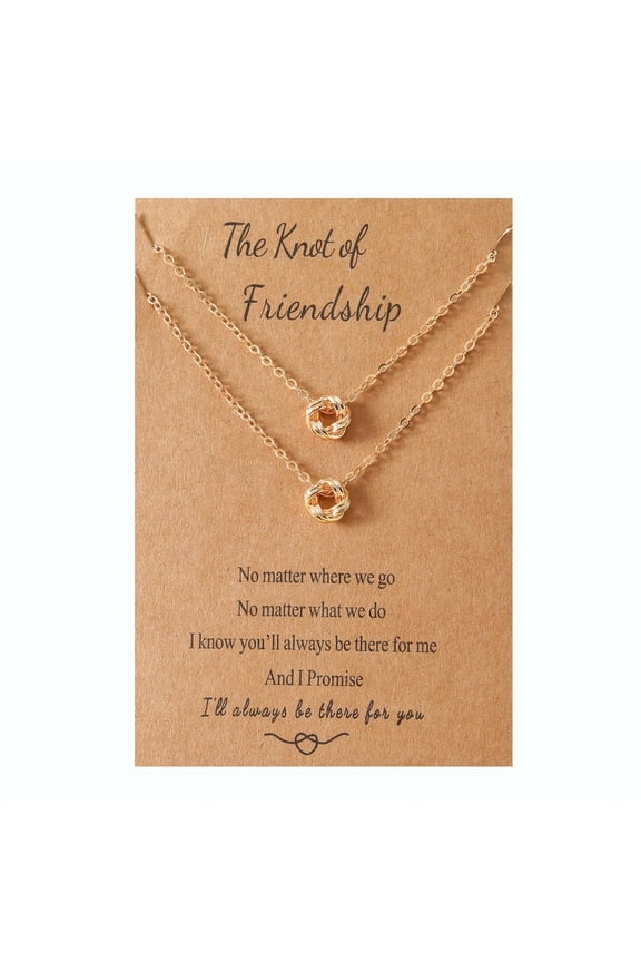 Best Friend Necklace Knot Pendant Matching Friendship Necklaces Jewelry