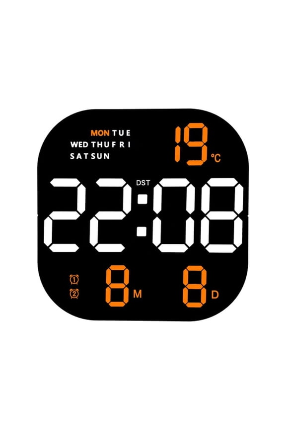 Big Digital LED Wall Alarm Clock with Calendar and Temperature Display for Room