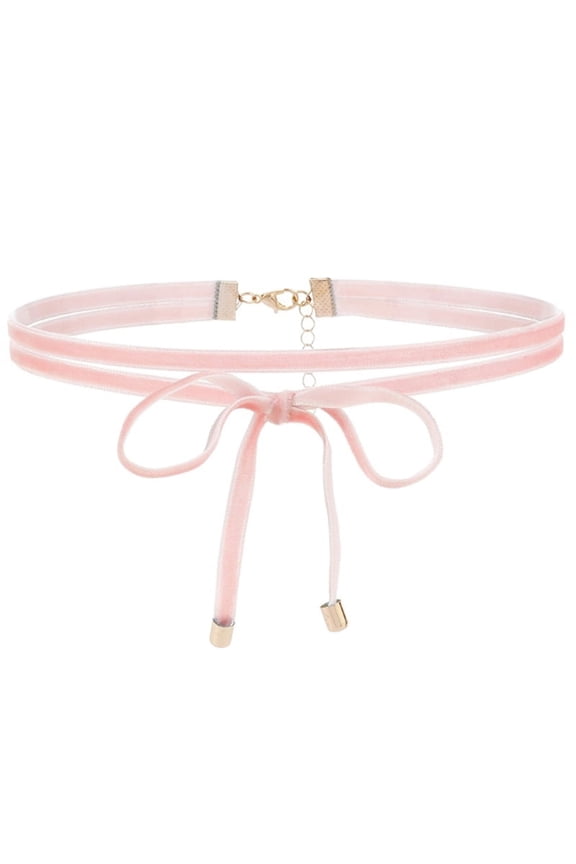 Bowknot Choker Necklace Short Collar Neck Chain Temperament Neckband Jewelry