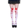 thumbnail image 1 of ZPAQI Bows Accent Thigh High Long Socks for Women Fishnet Stockings, 1 of 20
