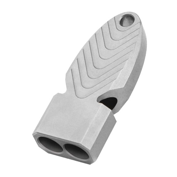 ZPAQI Camping Training Outdoor Double Tube Titanium Alloys Emergency Keyring Whistle