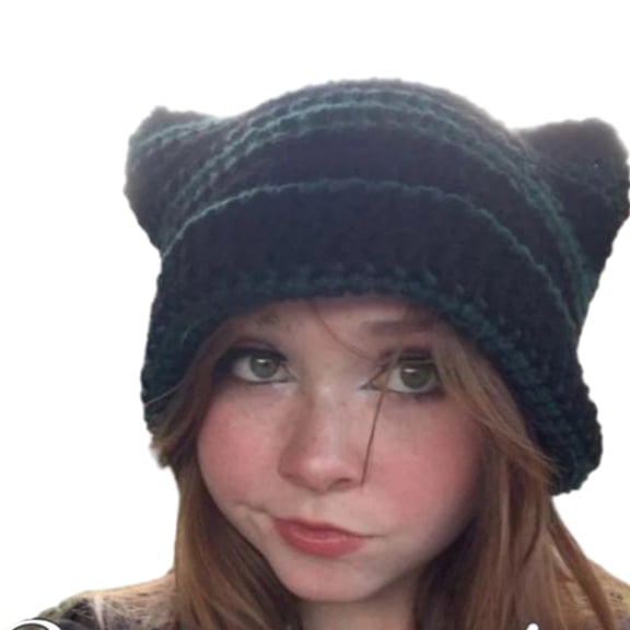 ZPAQI Cartoon Striped Knit Beanie Hat Y2K Style Party Photo Props Hot Girl Teens
