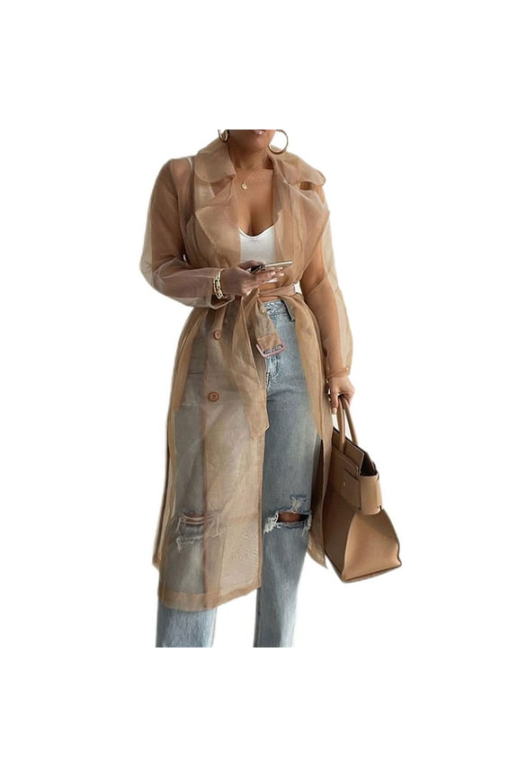 Casual for Jacket Women's Summer Fashion Sheer Mesh Coat for Sun for Protection