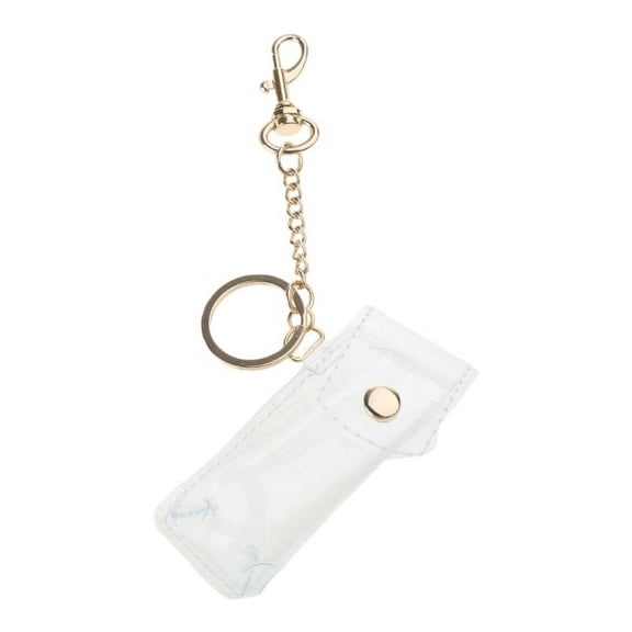 ZPAQI Chapstick Sleeve Pouch Lip Holder Keychain Clear Lipstick Pouch PVC Material