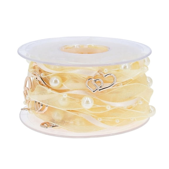 ZPAQI Chic Beads Ribbon String for Packaging Flowers on Valentine's Day