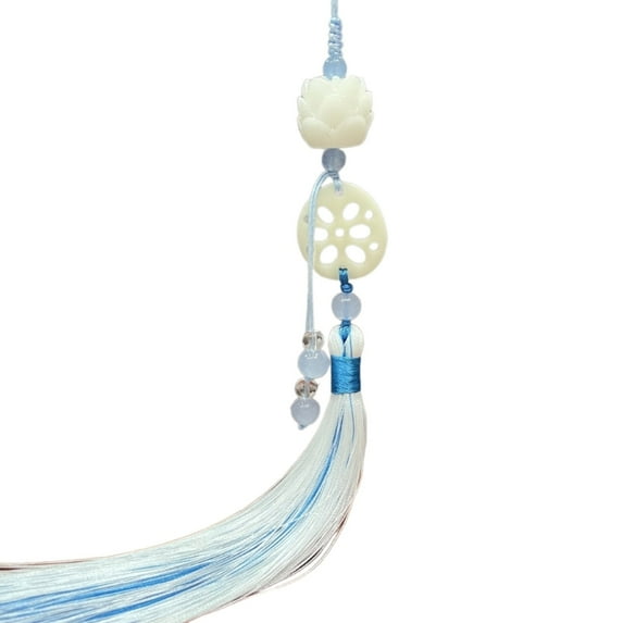 ZPAQI Chinese Hanfu Clothing Accessories Waist Pendant Imitation Jade Hangings Rope For Valentine's Day Gift