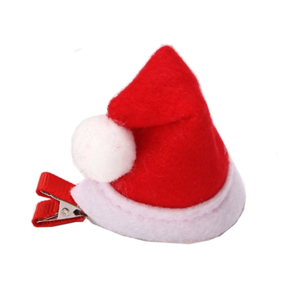 ZPAQI Christmas Hat Hair Clips Santa Mini Hat Hair Barrette Trendy Ponytail Decor