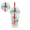 thumbnail image 1 of ZPAQI Christmas Themed Reusable Water Tumbler Glitter Cup with Straw and Lid 450ml, 1 of 10