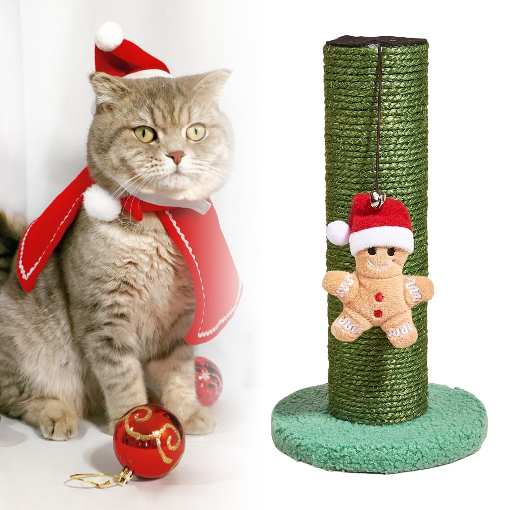 ZPAQI Christmas Tree Cats Scratcher Cat Scratching Post with