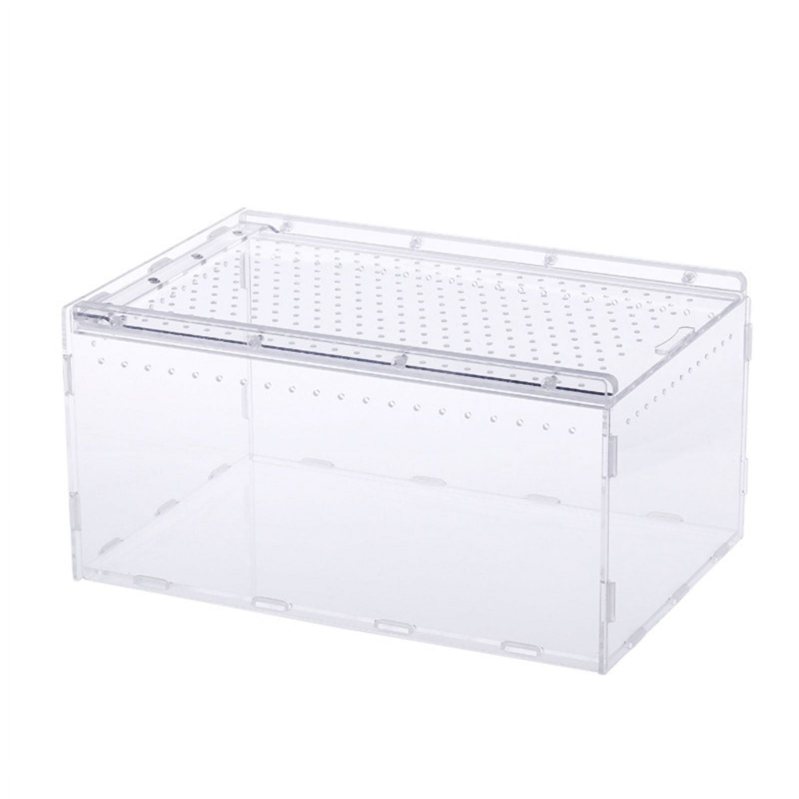 ZPAQI Clear Acrylic Mini Tanks for Lizards HermitCrabs Geckos Frogs