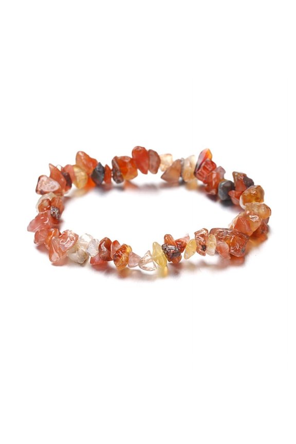 Color Natural Gem Chakras Crystal Bracelet for Men and Women Irregular Roller