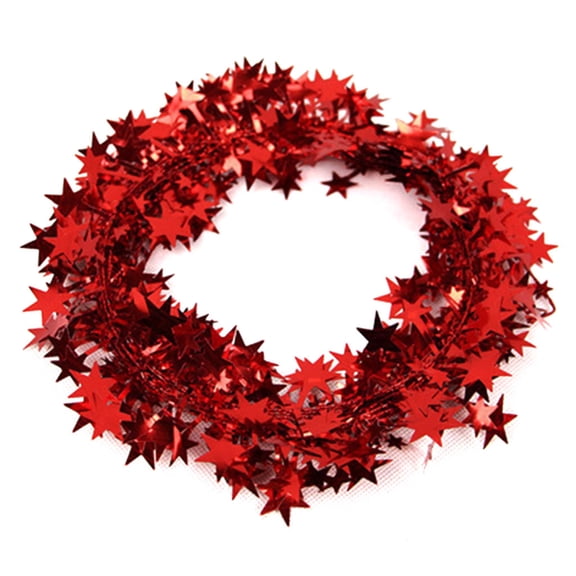 ZPAQI Colored Five-pointed Star Wreath Iron Wire for Home Party Window Wedding Decor