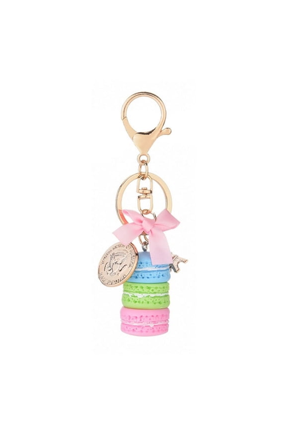 Colorful Macaron Effiel Tower Charm Keychain Cute Pendant Ornament Car Keyring