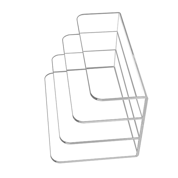 ZPAQI Compact Acrylic Mail Holder with 3 Slots for Home and Office Mail Organization