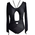 thumbnail image 1 of ZPAQI Conservative Bathing Suit Halterneck Swimsuit Puff Sleeve Swimwear Bikini Suit, 1 of 18