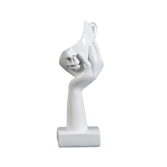 ZPAQI Contemporary White and Gold Woman Face Statue Sculpture for Home Decoration
