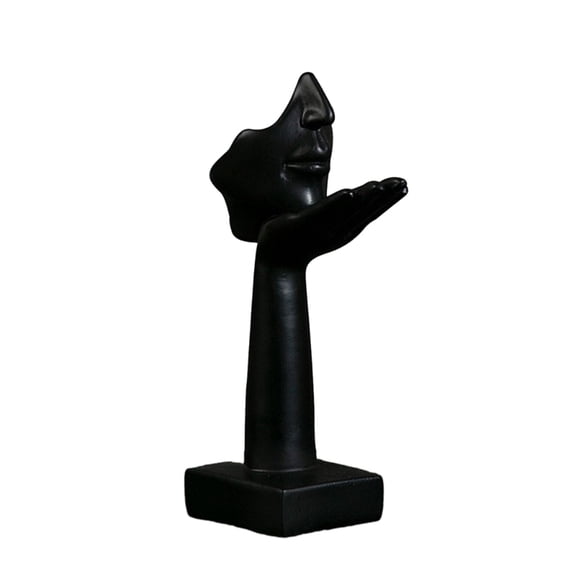 ZPAQI Contemporary White and Gold Woman Face Statue Sculpture for Home Decoration