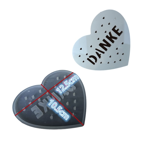 ZPAQI Creative Heart Mold Crafting Silicone Mold Suitable for Gypsum Casting Light