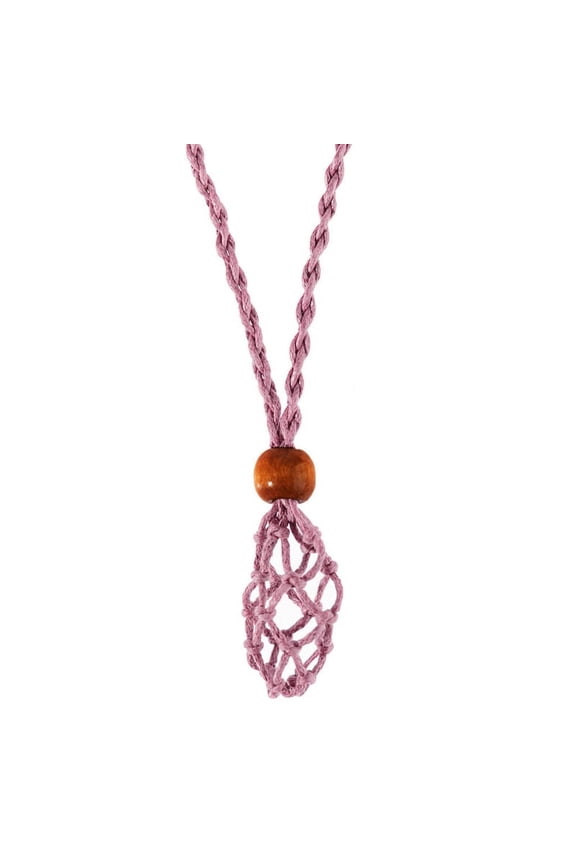 Crystal Rough Net Bag Braided Black Brown Adjustable Net Bag Necklace Rope