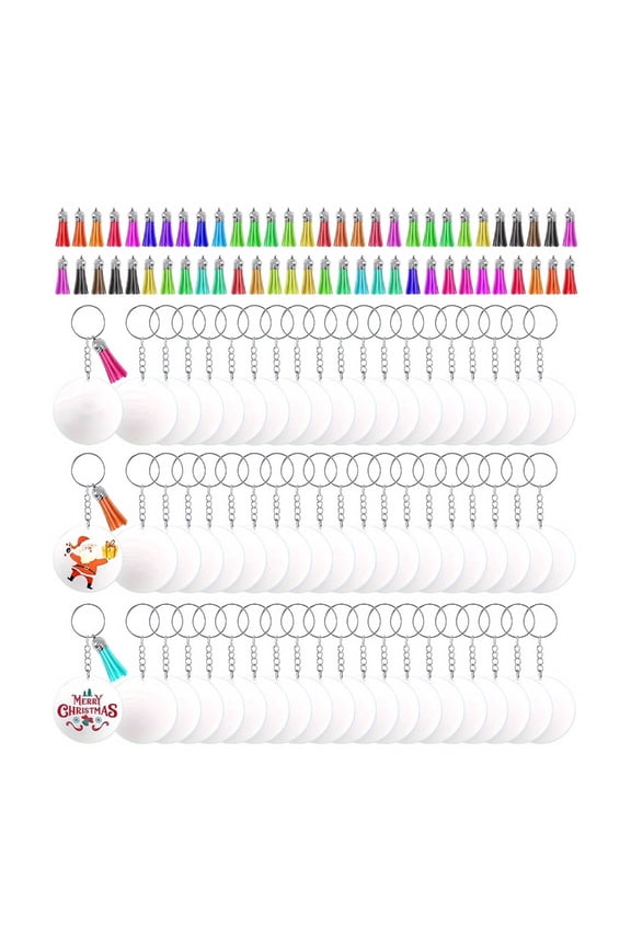 Customized Keychains Making Kits Car Key Bag Pendant Craft Projects 60PCS