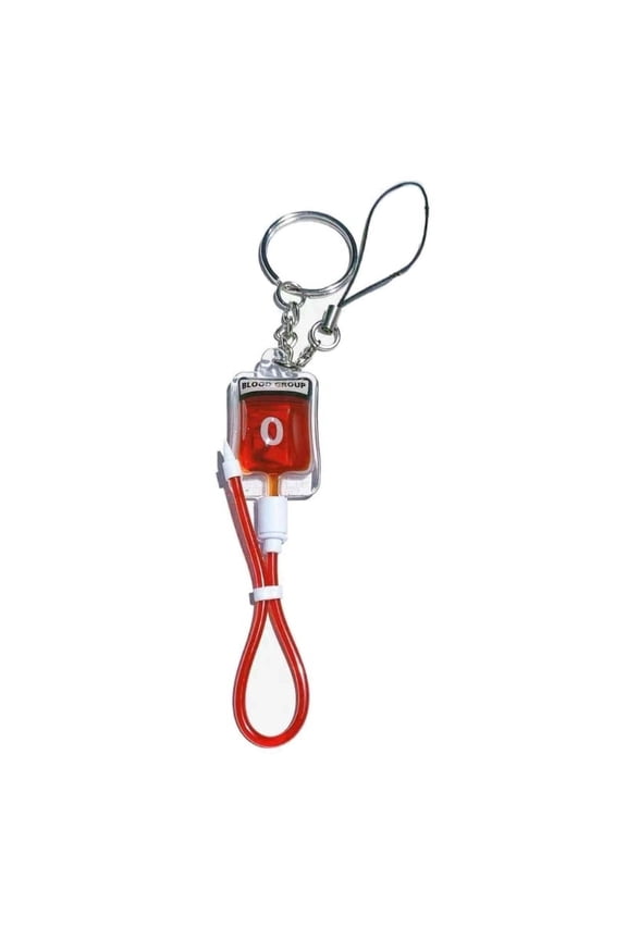 Cute A B O AB Blood Pack Keychain Novelty Keychain Pendant Keyrings Car Bag