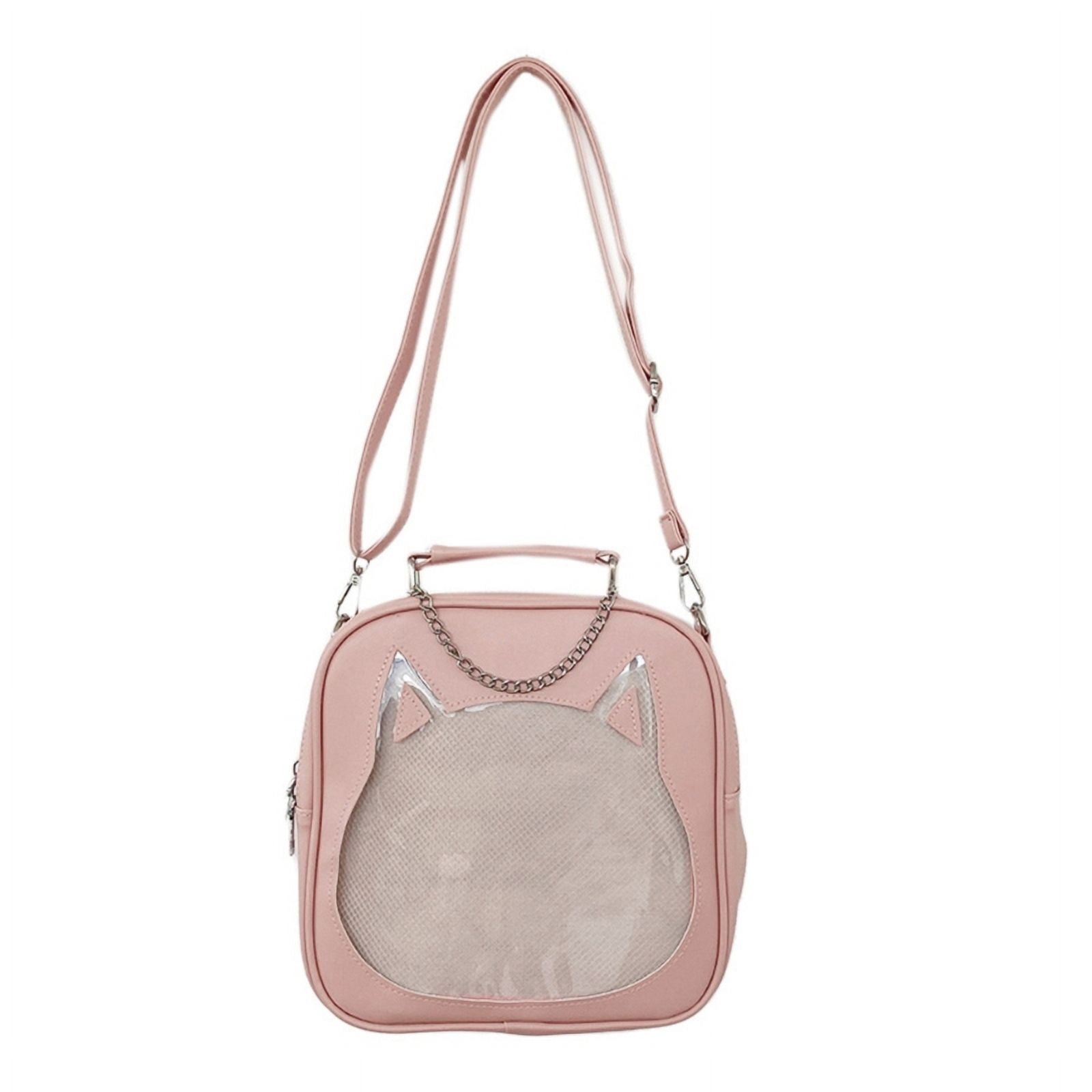 ZPAQI Cute Cat PU Crossbody Bag Trendy Mini Backpack Stylish JK Uniform Shoulder Bag For Valentine's Day Gift
