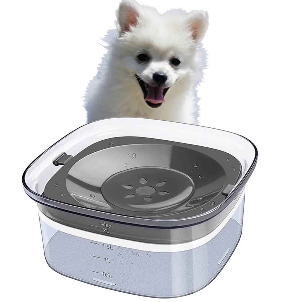 ZPAQI Cute Dog Bowls No Dripping Pet Feeder Waterer Spill Proof Feeding