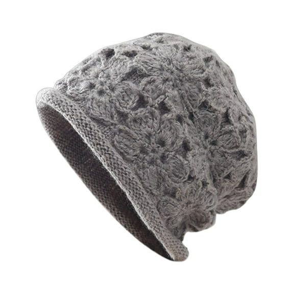 ZPAQI Decorative Crochet Flower Knitted Hat Soft and Comfortable Head Hat Ornament