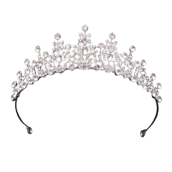 ZPAQI Delicate Rhinestones Crown Wedding Dress Accessories Shimmering Women Headwear