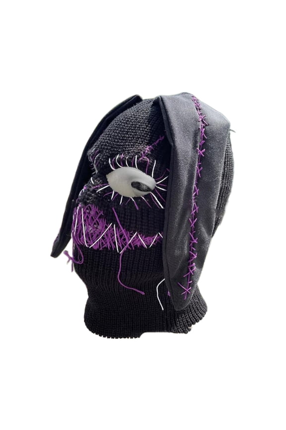 Devil Horn Balaclava Cap Novelty Knitting Beanie Womens Men Mask Hat