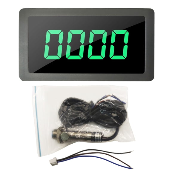 ZPAQI Digital LED Tachometer for Lathes AC110V-230V High Precisions Speed Meter set