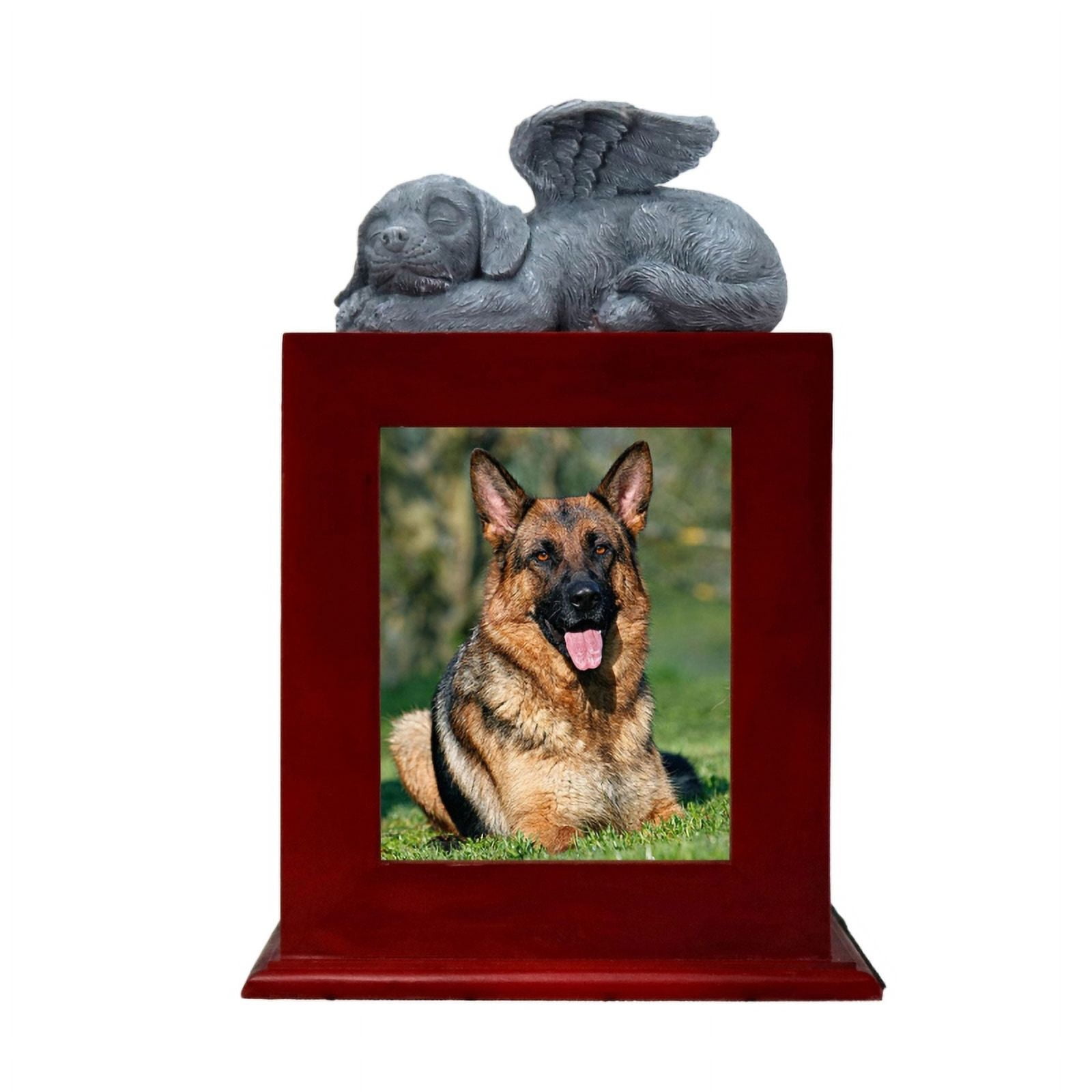 ZPAQI Dog Funeral Cremation Urn for Ashes Pet Wood Memorial Urns for Funeral
