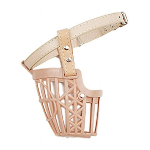 ZPAQI Dog Muzzle Soft Plastic Breathable Basket Adjustable for Small Medium Dogs