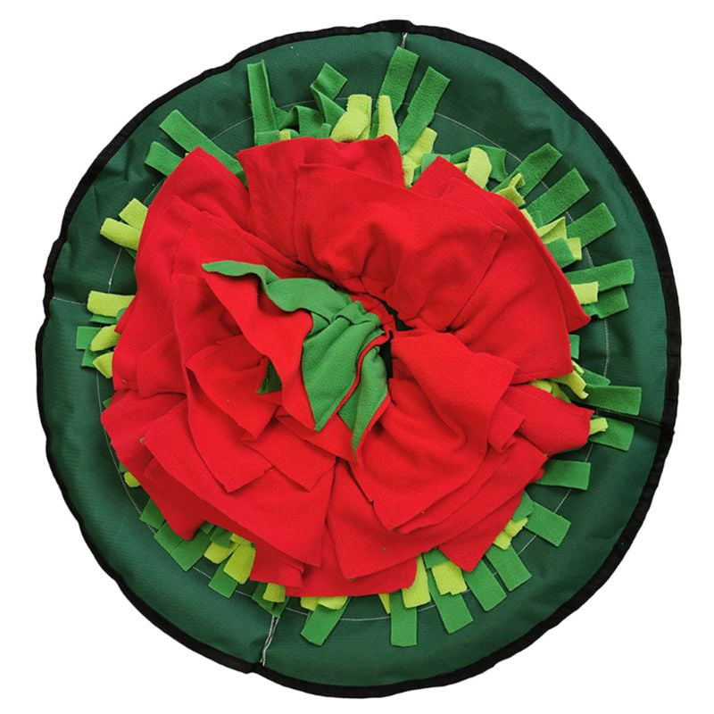 ZPAQI Dog Snuffle Plush Toy Dispensing Flower for Dogs Interactive Stuffed Chew Toy