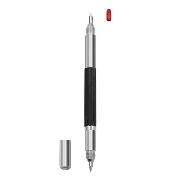 ZPAQI Double End Tungsten Steel Tip Scriber Clip Pen Ceramics Glass Marking Tool