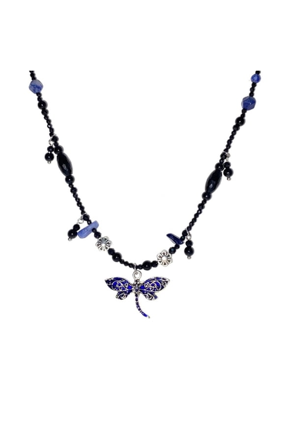 Dragonflies Necklace Korean Necklaces Beaded Chain Y2k Jewelry Birthday Gift For Valentine's Day gifts