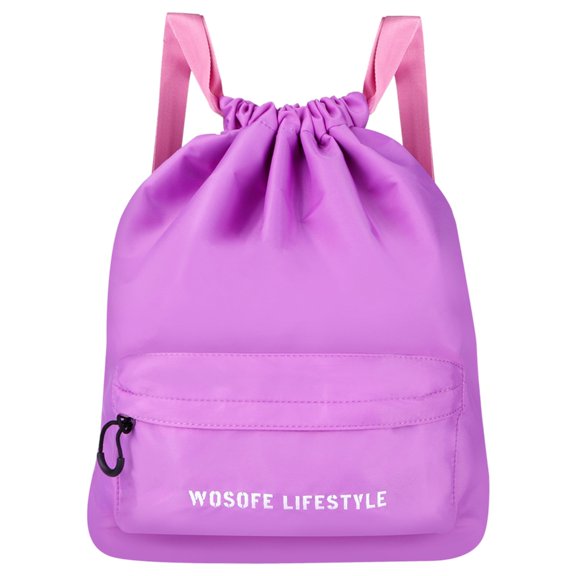ZPAQI Durable Nylon Drawstring Bag Sports Training Gym Bag Lightweight Backpack