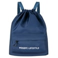 thumbnail image 1 of ZPAQI Durable Nylon Drawstring Bag Sports Training Gym Bag Lightweight Backpack, 1 of 20