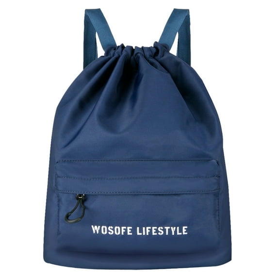 ZPAQI Durable Nylon Drawstring Bag Sports Training Gym Bag Lightweight Backpack