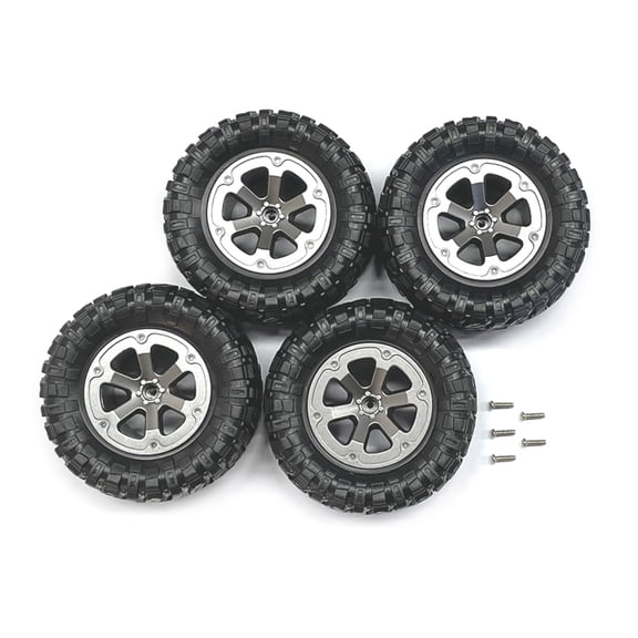 ZPAQI Durable R/C Crawler Wheel Tire Hubs & Tyre 4PCS/Set for WPL 1:12 4x4WD