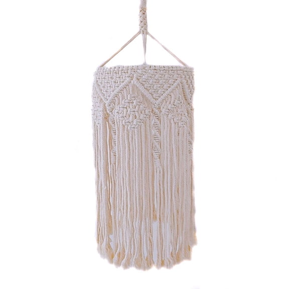 ZPAQI Elegant Nordic Bohemian Tassel Lampshade Hand-woven Hanging Decor Pendant Crafts
