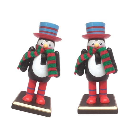 ZPAQI Elegant Wood Nutcrackers Festival Table Centerpieces Christmas Decoration