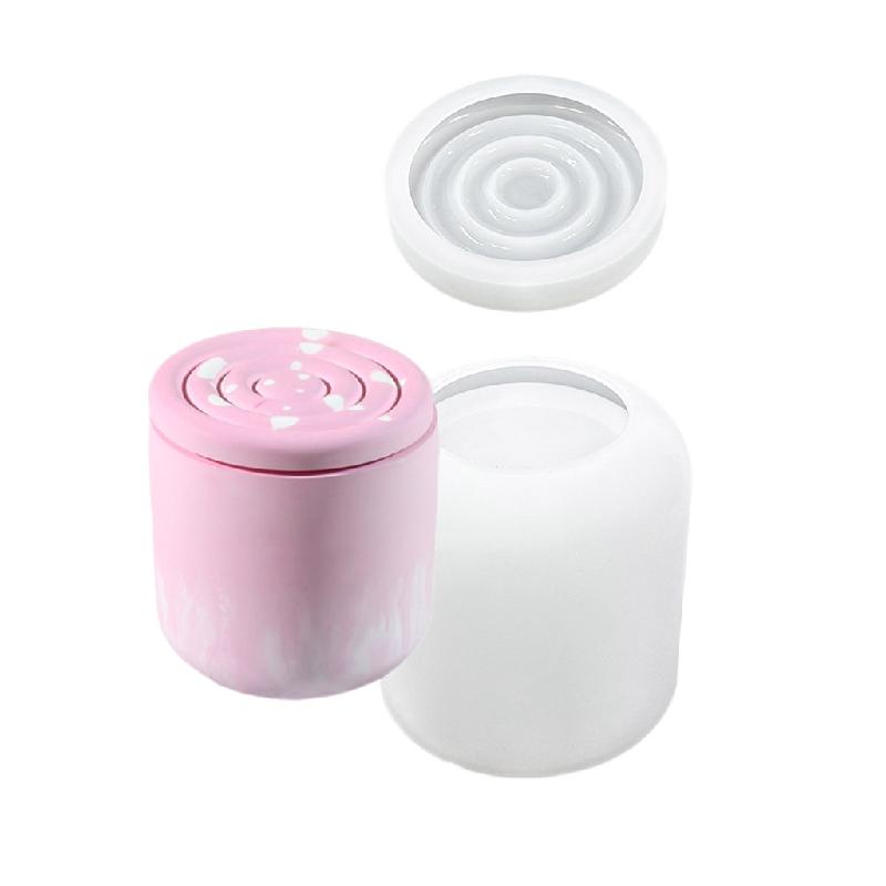 ZPAQI Epoxy Resin Mold Jewelry Box Molds Jar Resin Molds Storage
